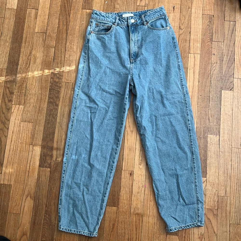Jeans; Loose fit, ankle length